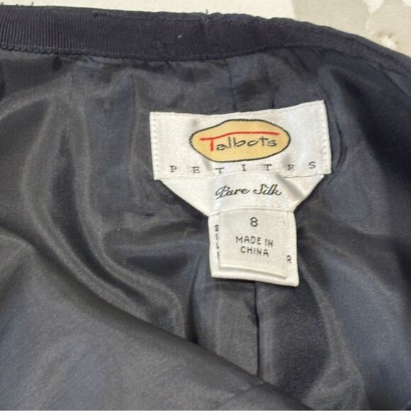 Talbots | Pure Silk Women’s Black Lined Dress Pants - Picture 8 of 14